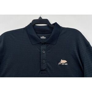 Under Armour Long Sleeve Polo Shirt Golf Vesper Black XL Performance Stretch‎